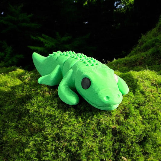 Tiny Crocodile 3D Printed Figurine Siegel Prints