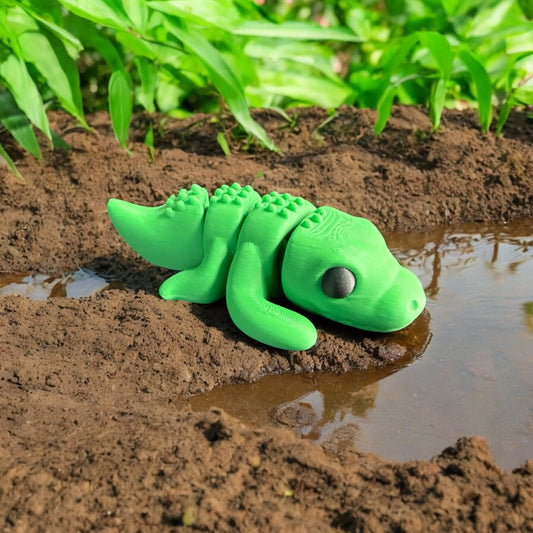 Tiny Baby Crocodile 3D Printed Figurine Siegel Prints