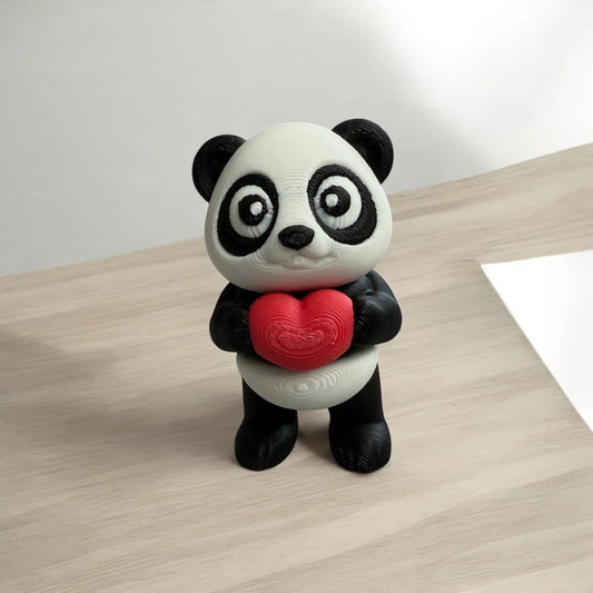 3D Printed Flexible Heart Panda Siegel Prints